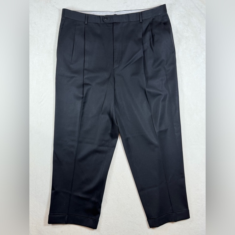 Zanella Black Size 38W 27L 100% Wool Bennett Dress Pants for Men